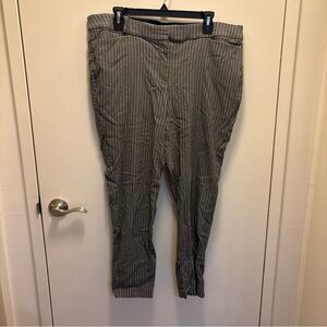 Lane Bryant Pants Size 18 Gray And White Stripes